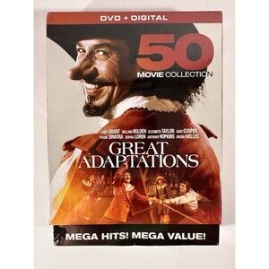 Great Adaptations 50 Movie Collection DVD New 10 Disc 74 Hours